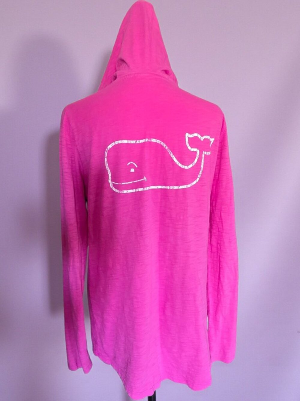 VINEYARD VINES ( S/M ) Long Sleeve hooded Pullover top in Pink - Picture 3 of 6